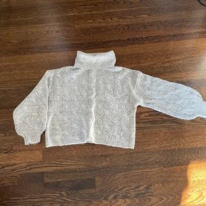 Light gray turtleneck sweater
